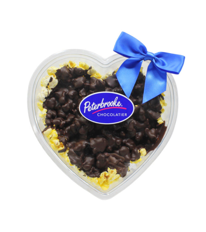 Dark Chocolate Covered Popcorn Heart