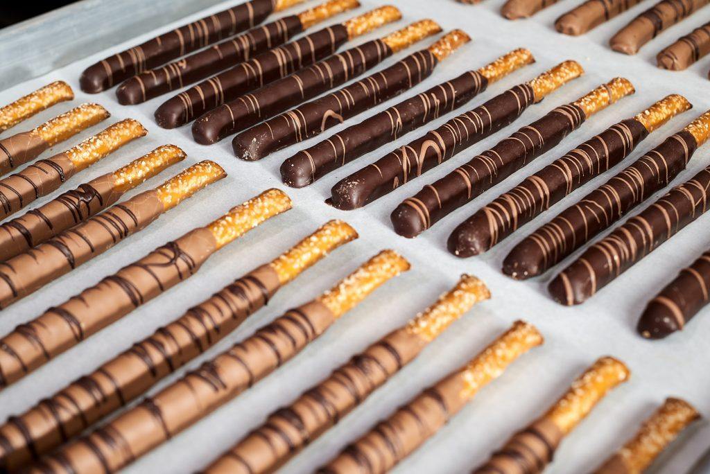 Hand-Dipped Milk Chocolate Pretzel Rods - 12pc - Peterbrooke Chocolatier