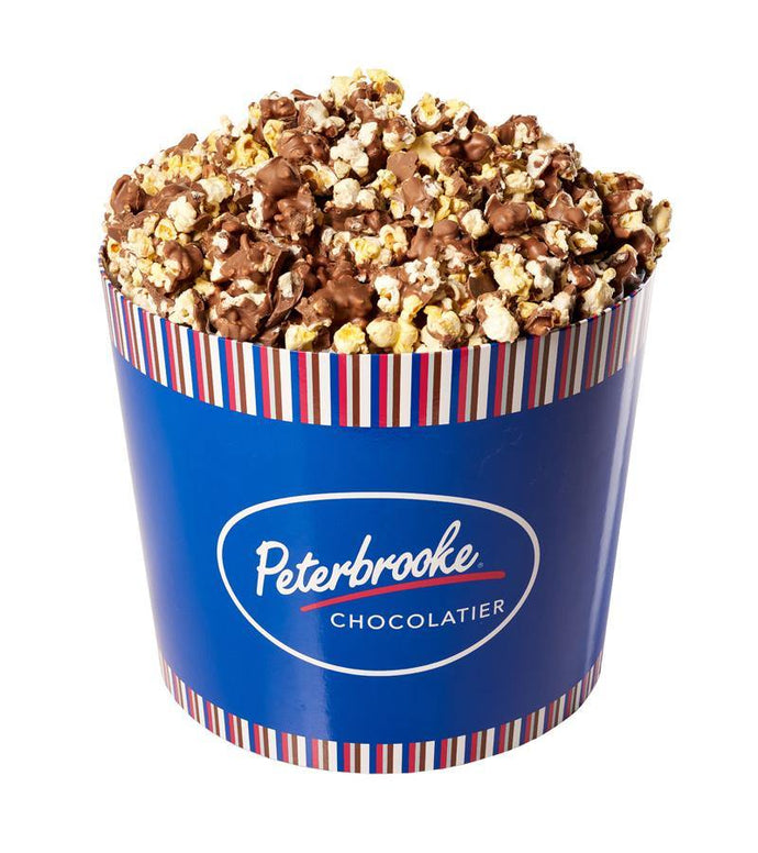 Milk Chocolate Covered Popcorn - 54oz Drum - Peterbrooke Chocolatier